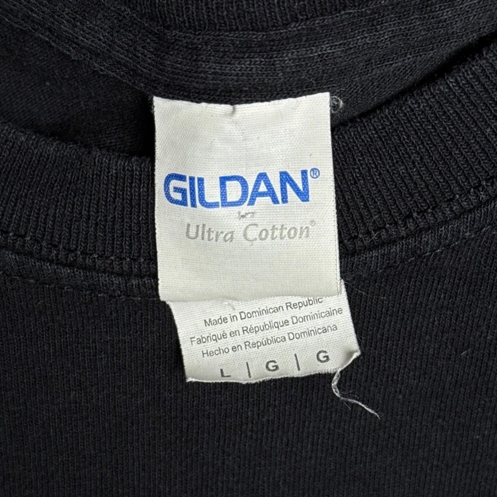 Gildan Ultra Cotton Mens Large Black Deer Moon Wildlife Graphic T-Shirt - Picture 3 of 6